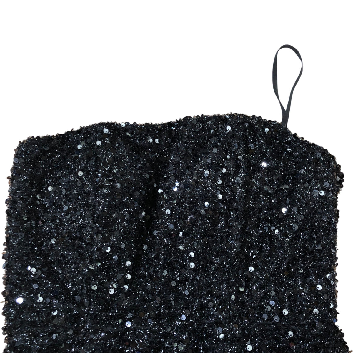 Jarlo Clement Sequined Strapless Dress Women's Black Evening Gown Size 8