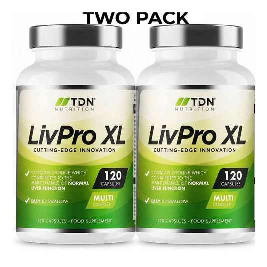 TDN Nutrition LivPro XL Multi Complex 240 Capsules Liver Function Support 2 Pack