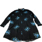 River Island Plus Floral Print Shirt Dress Women's Cotton Long Sleeve Black UK26
