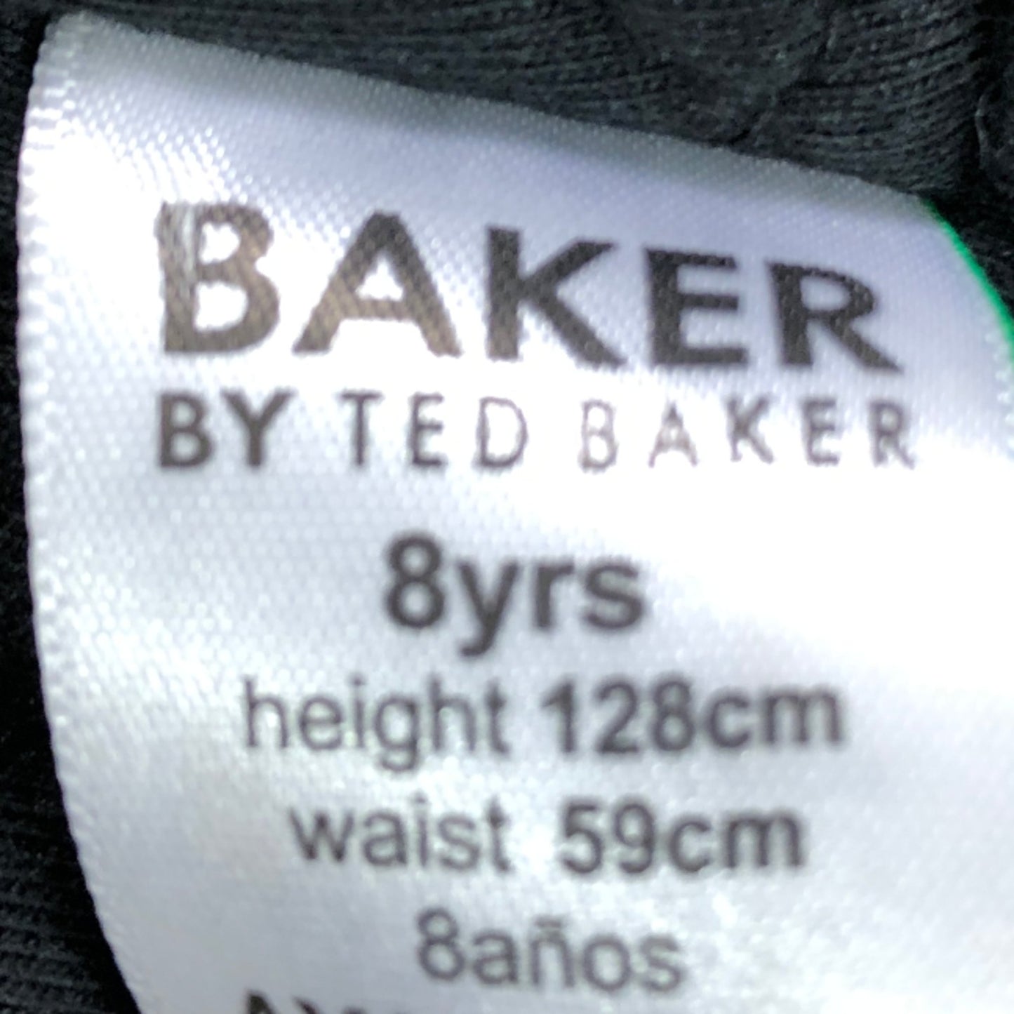 Baker By Ted Baker Girls Black Hooded Coat Size 8 Years Bow Detail