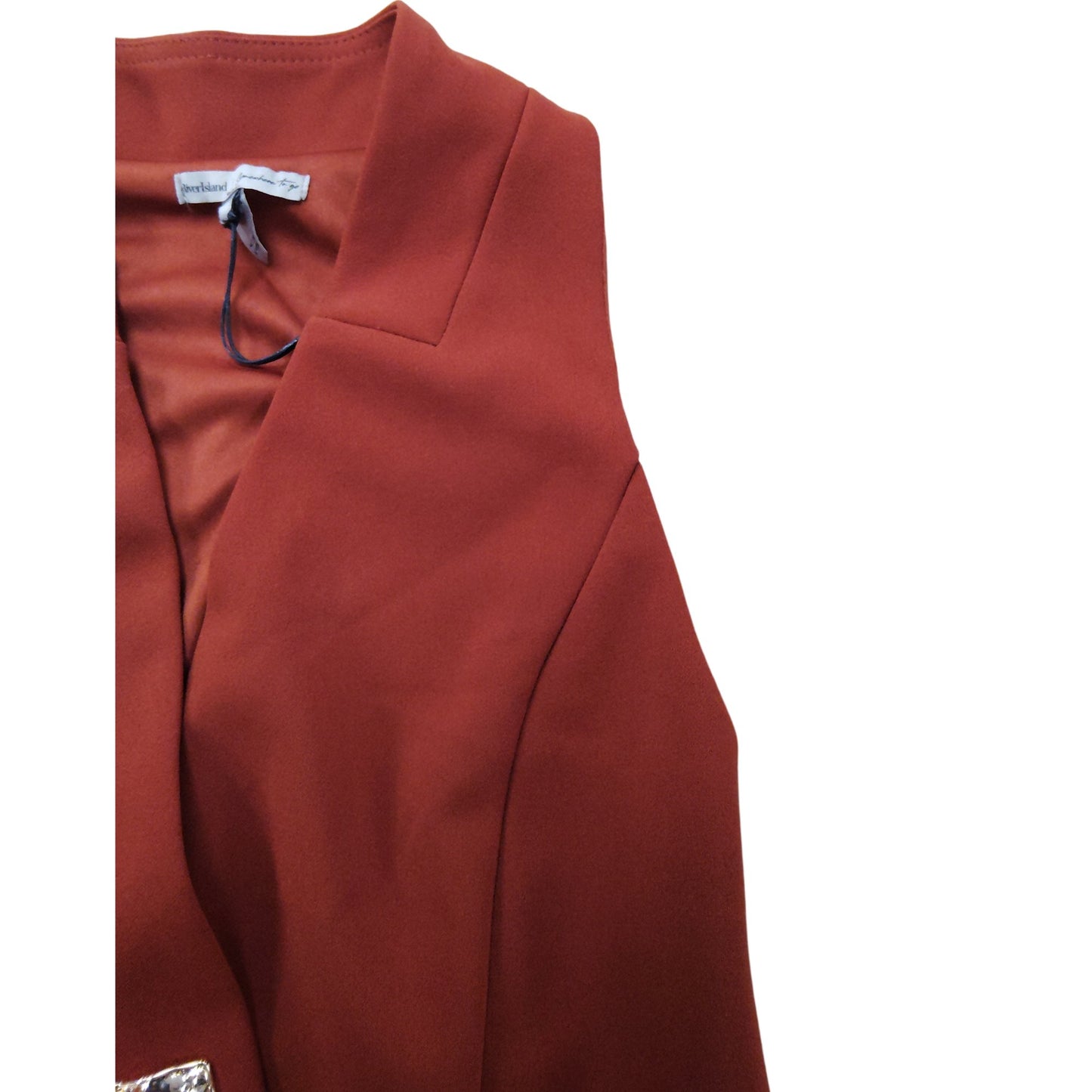 River Island Sleeveless Dress UK S Women's Orange Elegant