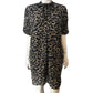 Branded Animal Print Shirt Dress UK10 Women's Short Sleeve Casual