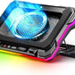 Moojay C51 Laptop Cooling Pad Ice Blue USB Powered Adjustable RGB Fan