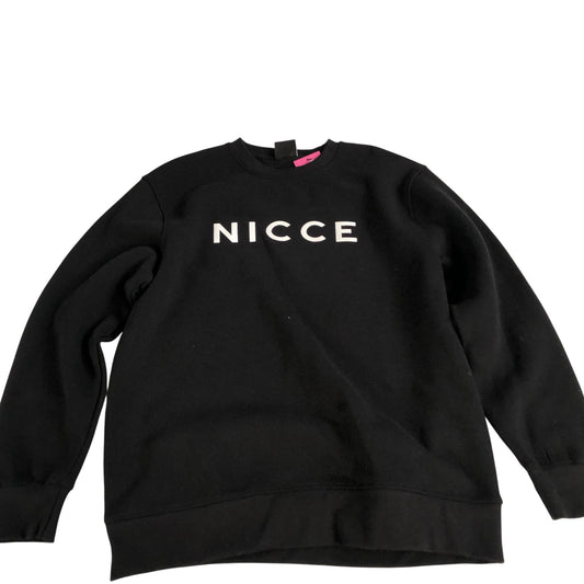 Black Sweatshirt NICCE Men's Casual Pullover Size Large