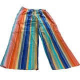 River Island Striped Trousers Women's Wide Leg Lightweight Beachwear Large