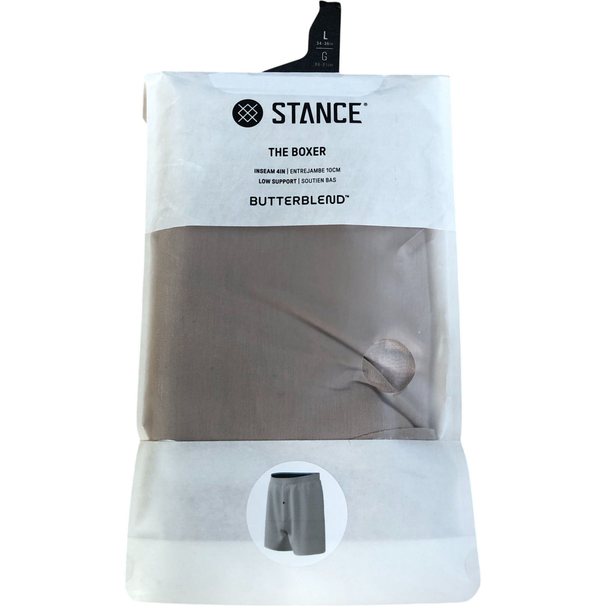 Stance The Boxer Boxer Briefs Butterblend Inseam 4in String Grey L