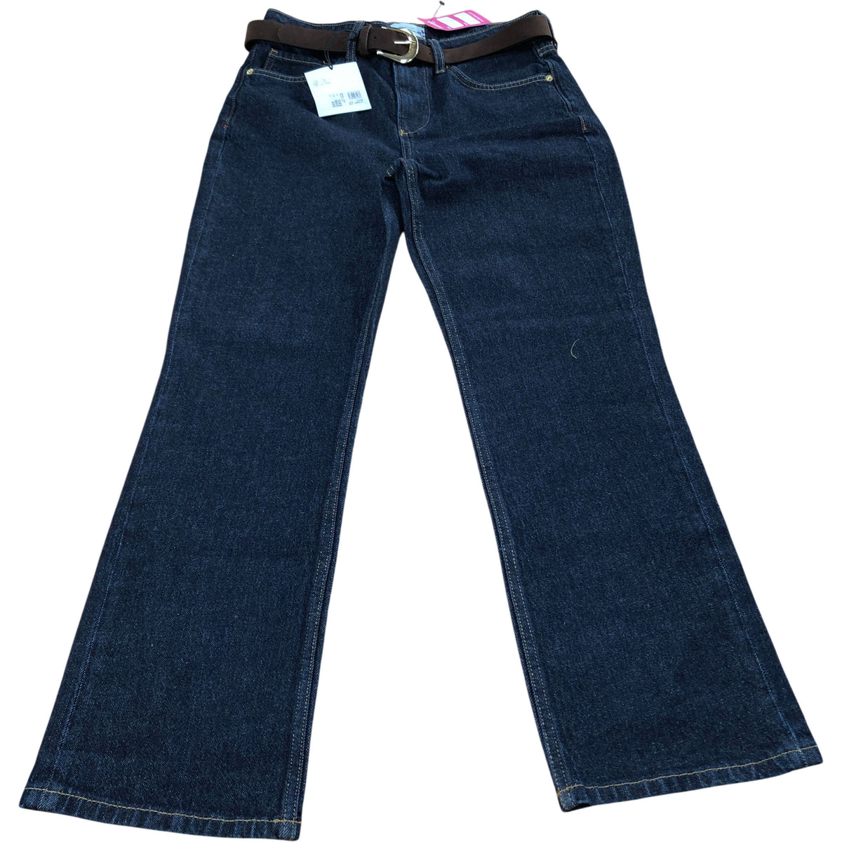 Denim Specialist Flared Jeans UK10 Women's Dark Wash Stretch Cotton