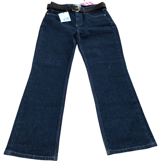 Denim Specialist Flared Jeans UK10 Women's Dark Wash Stretch Cotton