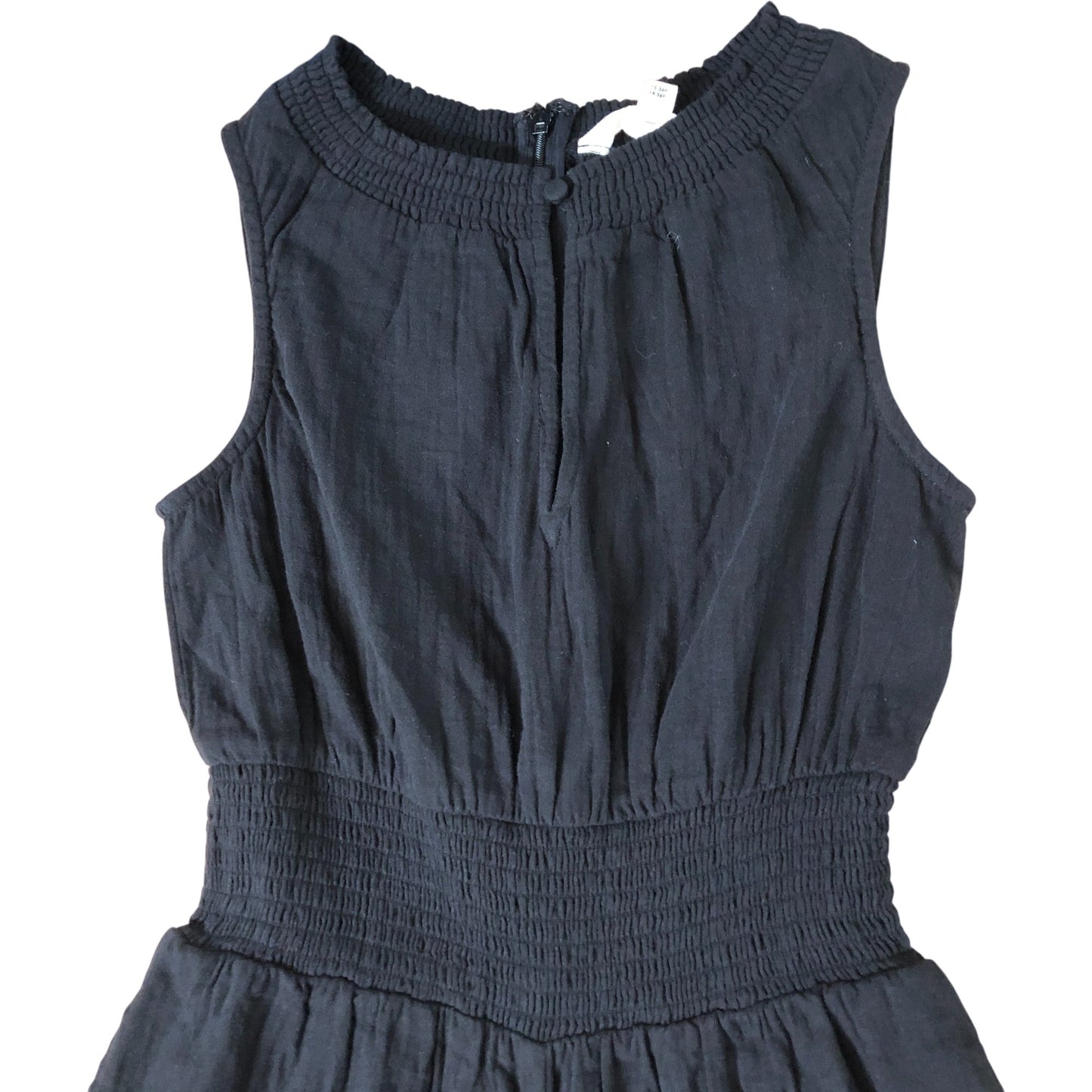 Wide Leg Jumpsuit  Women's Black Cotton Sleeveless Casual UK8