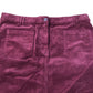 Corduroy Skirt UK Size 18 Women's Burgundy Washable Cotton Blend