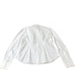 Classic White Button Up Shirt Women's Cotton Long Sleeve UK10