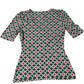Floral Printed Blouse Women's Short Sleeve V Neck UK8