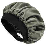 Hat Hut Satin Bonnet One Size Protect Shine Hair Sleep Cap Olive Green