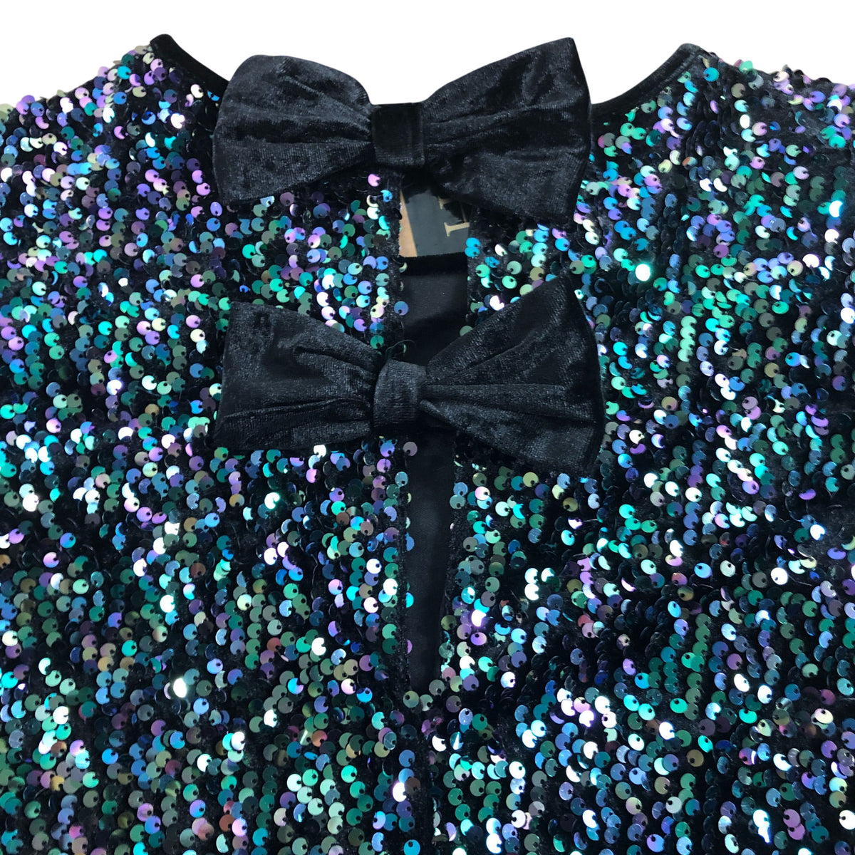 Love & Roses Sequin Dress UK10 Women's Short Sleeve Purple Black Evening Party