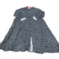 Long Sleeve Button Up Dress Size 12 Women Floral Print Viscose Black