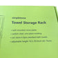 Towel Storage Rack Wall Mounted Adjustable Carbon Steel 4-6 Towels Matte Cream