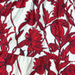 Baukjen Floral Print Dress UK14 Women's Organically Made Red White Cotton