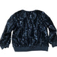 Sequin Sweater 10 Years Girls Black Long Sleeve Soft Warm Top