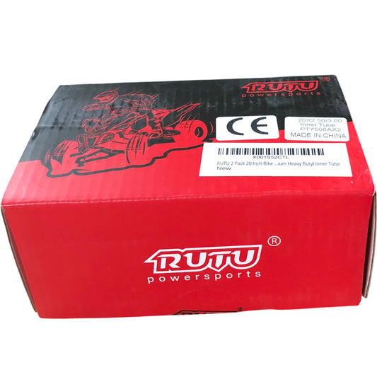 RUTU 2 Pack 20 Inch Bike Heavy Butyl Inner Tube 20X2.50/3.00 Cycling Parts