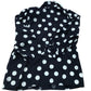 Baukjen Black Polka Dot Blouse UK10 Women's Ruffled Collar Button Up Top