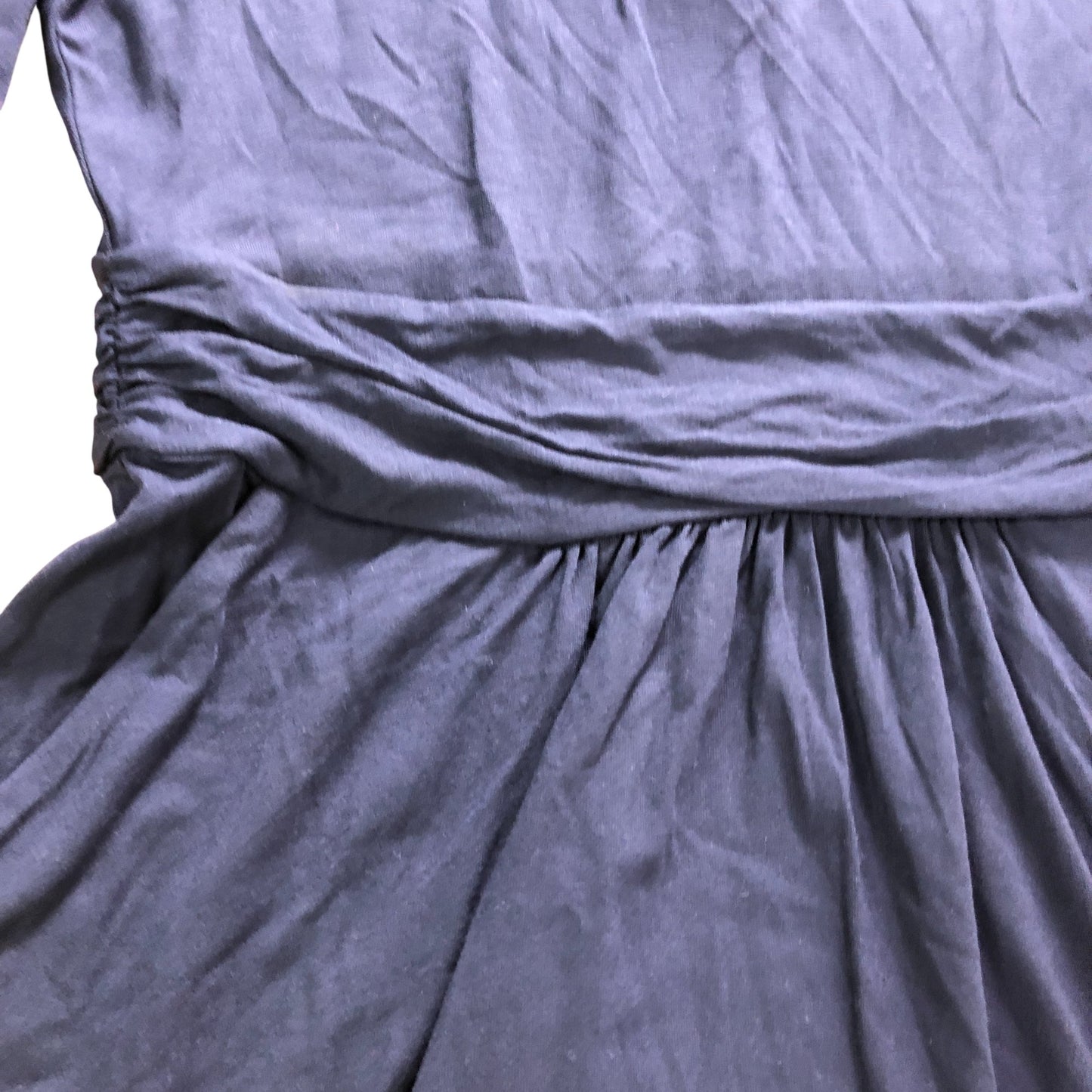 Navy Blue Long Sleeve Jersey Dress - Size 8