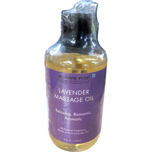 MAJESTIC PURE Lavender Massage Oil 8 Fl Oz All Natural Fragrance Relaxing Aromas