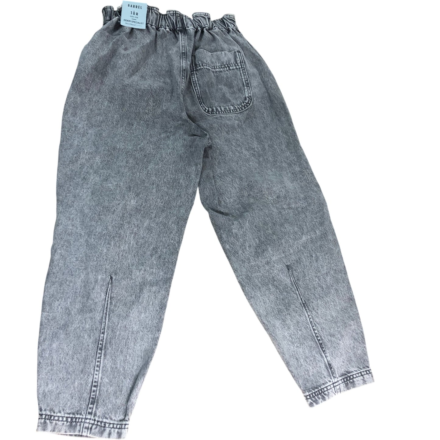 River Island Barrel Jeans UK12XS Women's Casual High Waisted Grey Denim