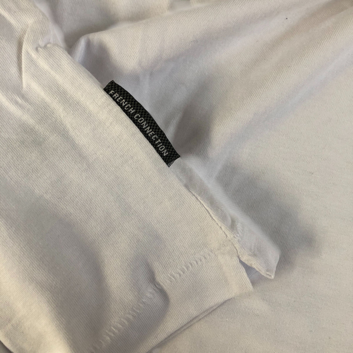 French Connection T-Shirt Men's White Cotton Short Sleeve Size L Casual Wear