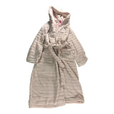 The White Company Women's Robe Soft Pink Organic Cotton Hooded Nightwear Size 12