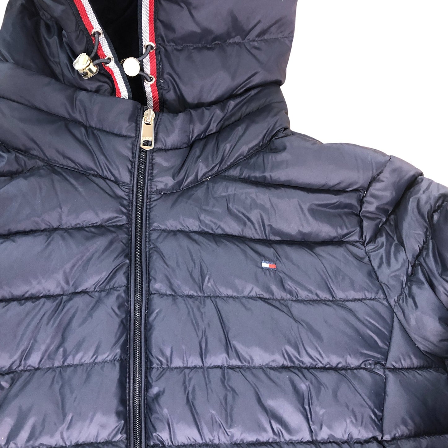 Tommy Hilfiger Puffer Jacket Size XS Women's Hooded Lightweight Navy Blue