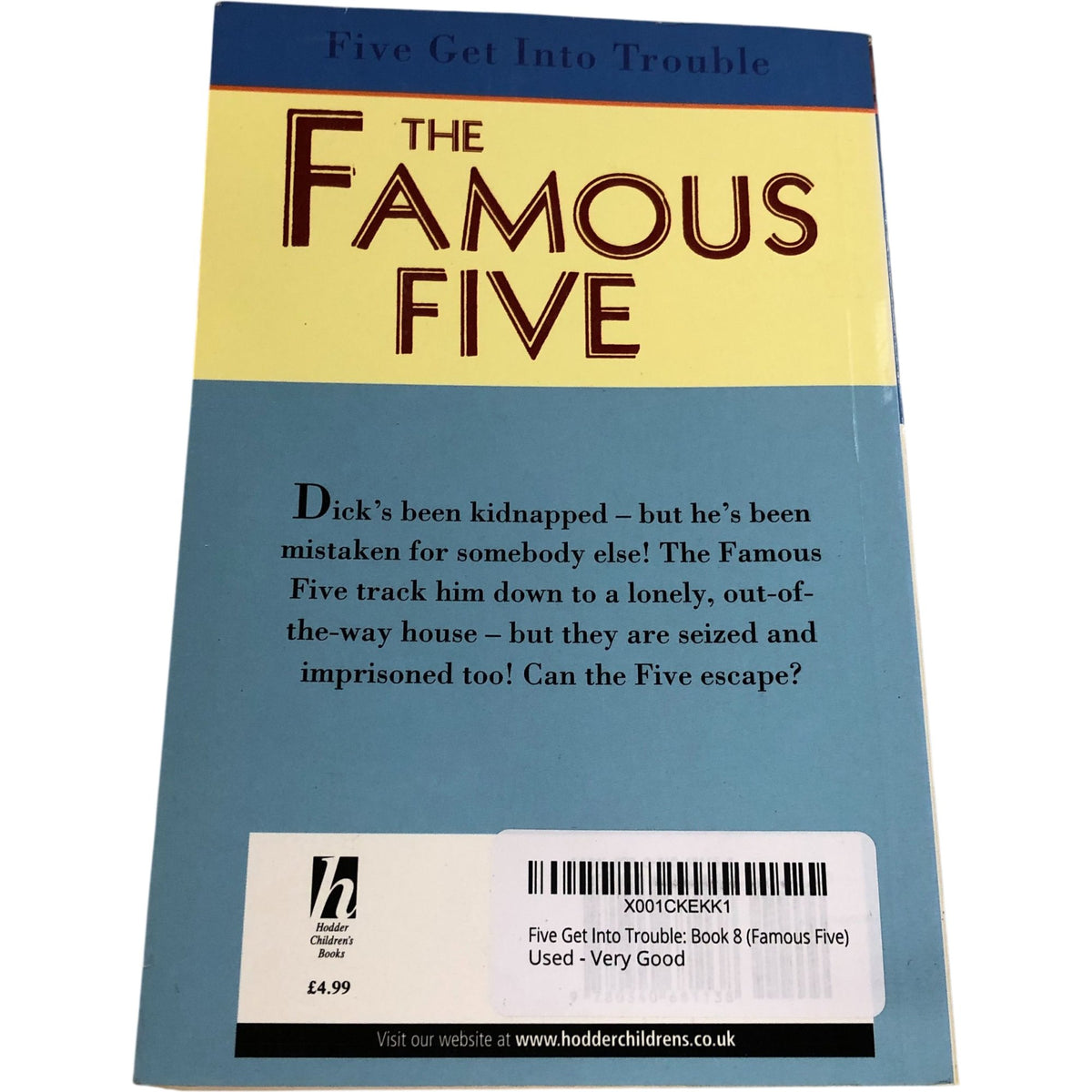 Enid Blyton The Famous Five Five Get Into Trouble Illustrated Edition Book