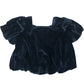 Black Velvet Sweetheart Neck Kids Top 9 Years
