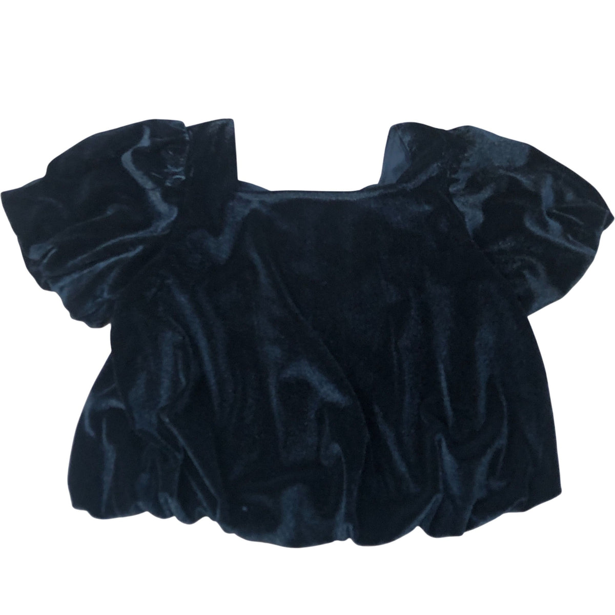Black Velvet Sweetheart Neck Kids Top 9 Years