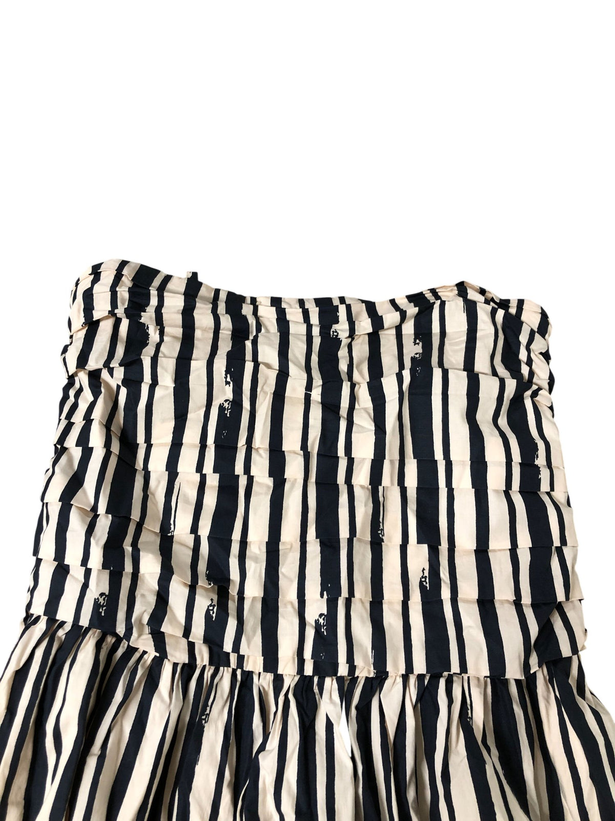 River Island Studio Striped Strapless Dress Women's Summer Casual Size 8