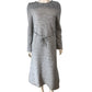 Women's Long Sleeve Grey Knit Dress Size UK12 Casual