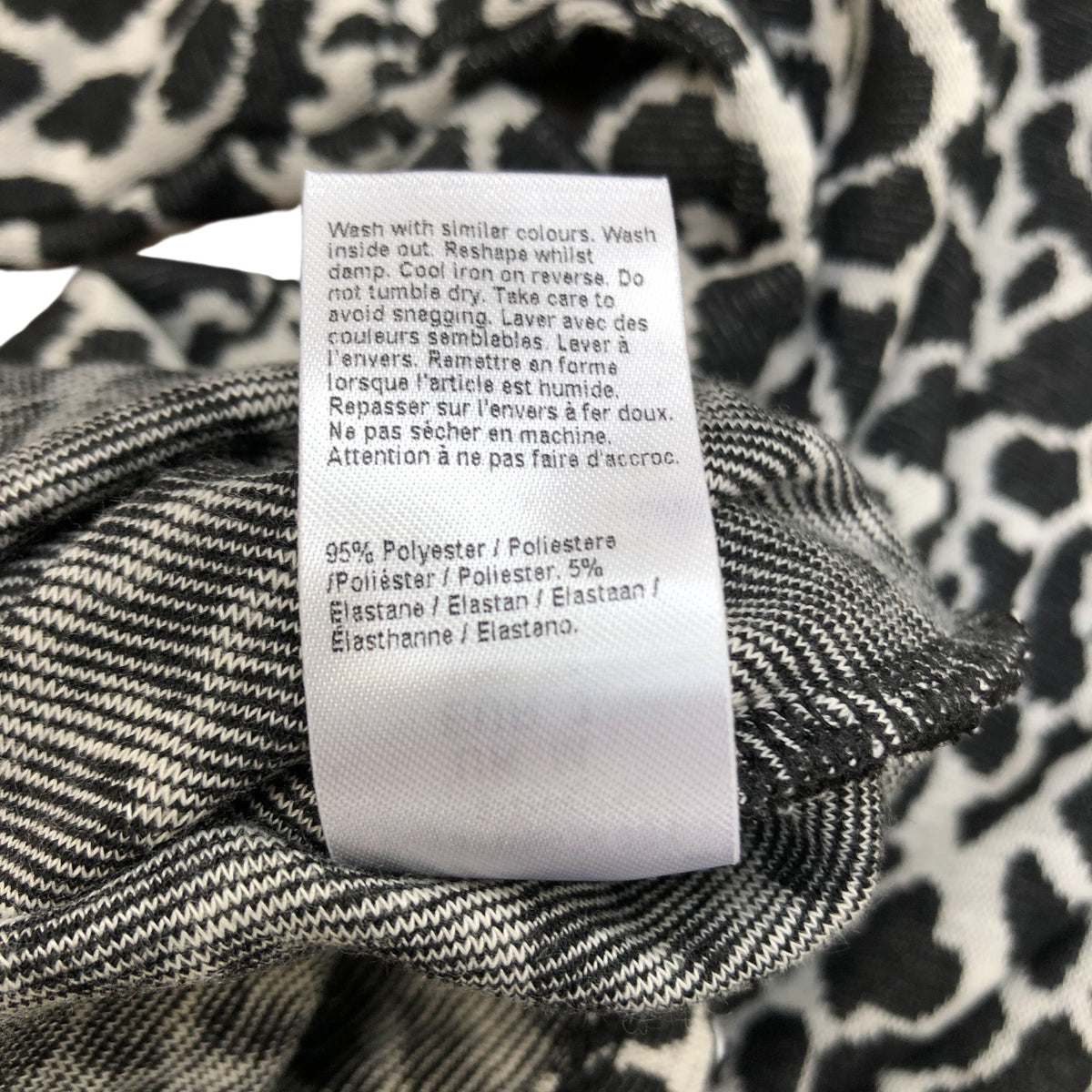 River Island Leopard Print Long Sleeve Top Women's Size 12