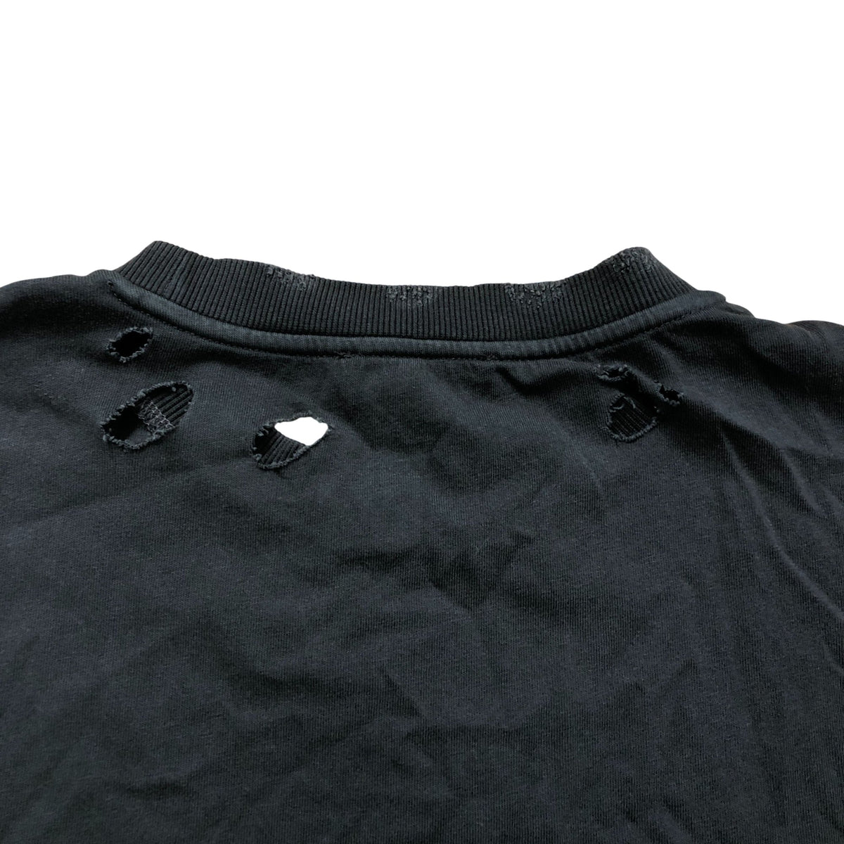 River Island Studios XL Men's Black T-Shirt Distressed Graphic Design Style
