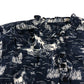 Crew Clothing Company Casual Shirt Size 12 Navy Patterned Short Sleeve Shirt