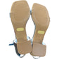 Silver Block Heel Sandals Size 6