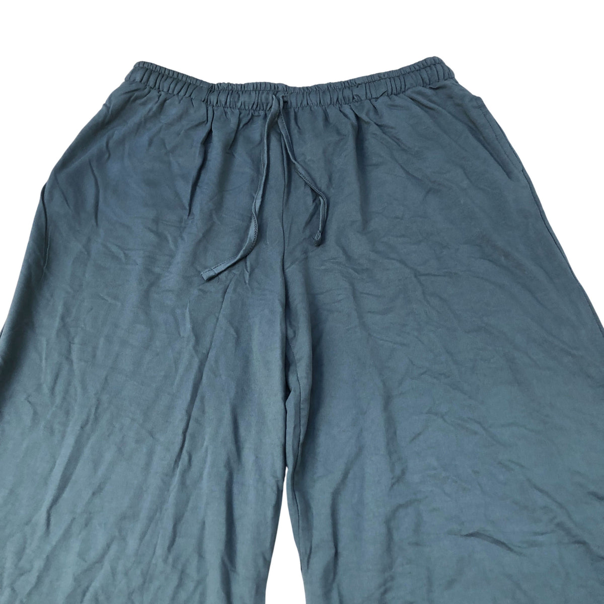Wide Leg Trousers Women's Viscose Elasticated Waist Green
