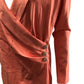 River Island Pink Light Dress UK 16-18 Women's Wrap Style Long Sleeve