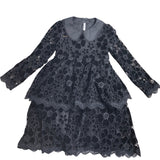 Angel & Rocket Girls Black Lace Flower Dress 10 Years Long Sleeve Elegant Outfit