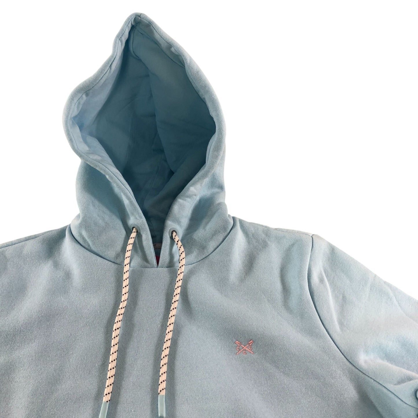 Crew Clothing Company Hoodie Size 10 Women's Light Blue Cotton Blend Pullover