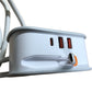 BEVA Travel Power Strip With 2AC Outlets 2USB A 1USB C Cable White