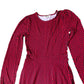 Red Geometric Pattern Dress Women's Long Sleeve Swing Design UK4