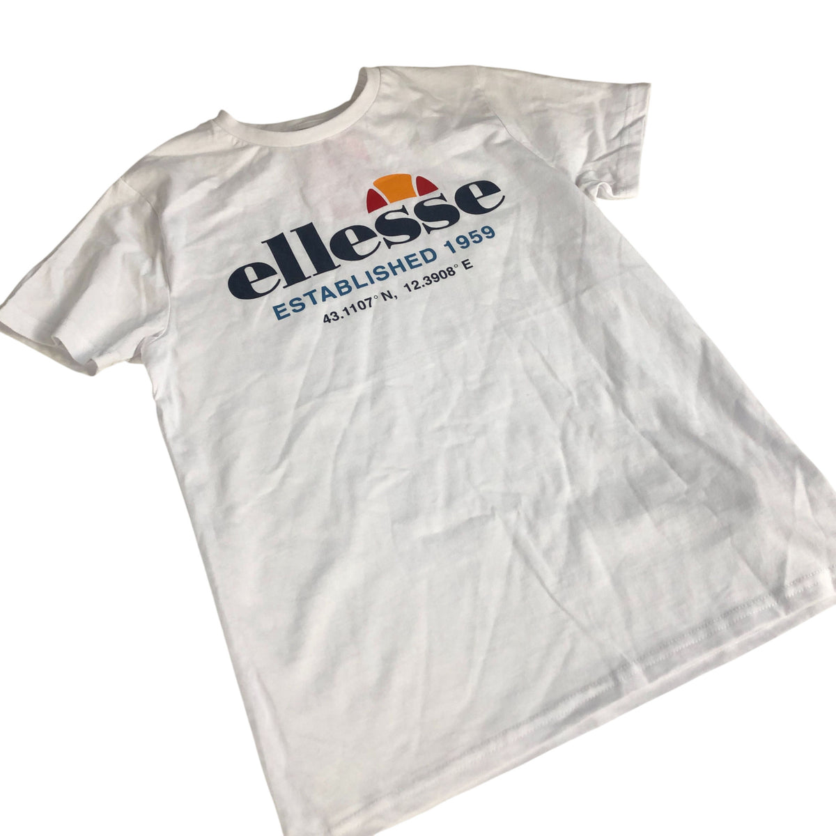 Ellesse Established 1959 T-Shirt Cotton White Graphic Print 12-13 Years