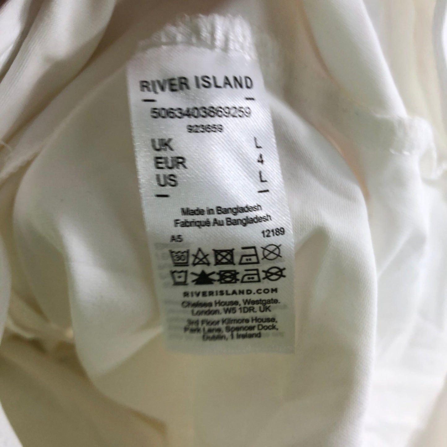 River Island Women's White Bodysuit Size L