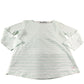 Crew Clothing Company Top Size 10 Mint Green Stripe 3/4 Sleeve Cotton