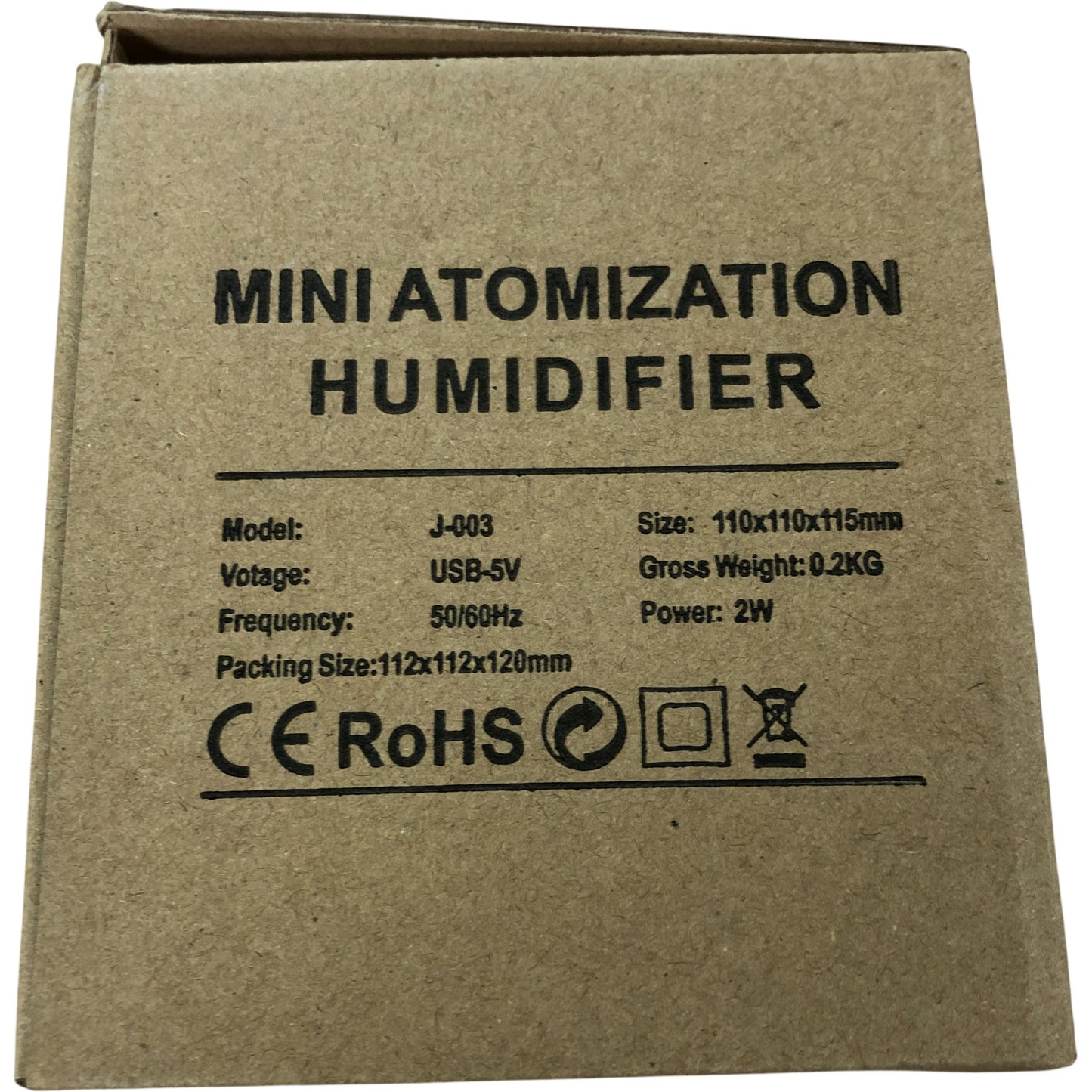 Mini Atomisation Humidifier USB 5V Compact Portable Design Light Wood