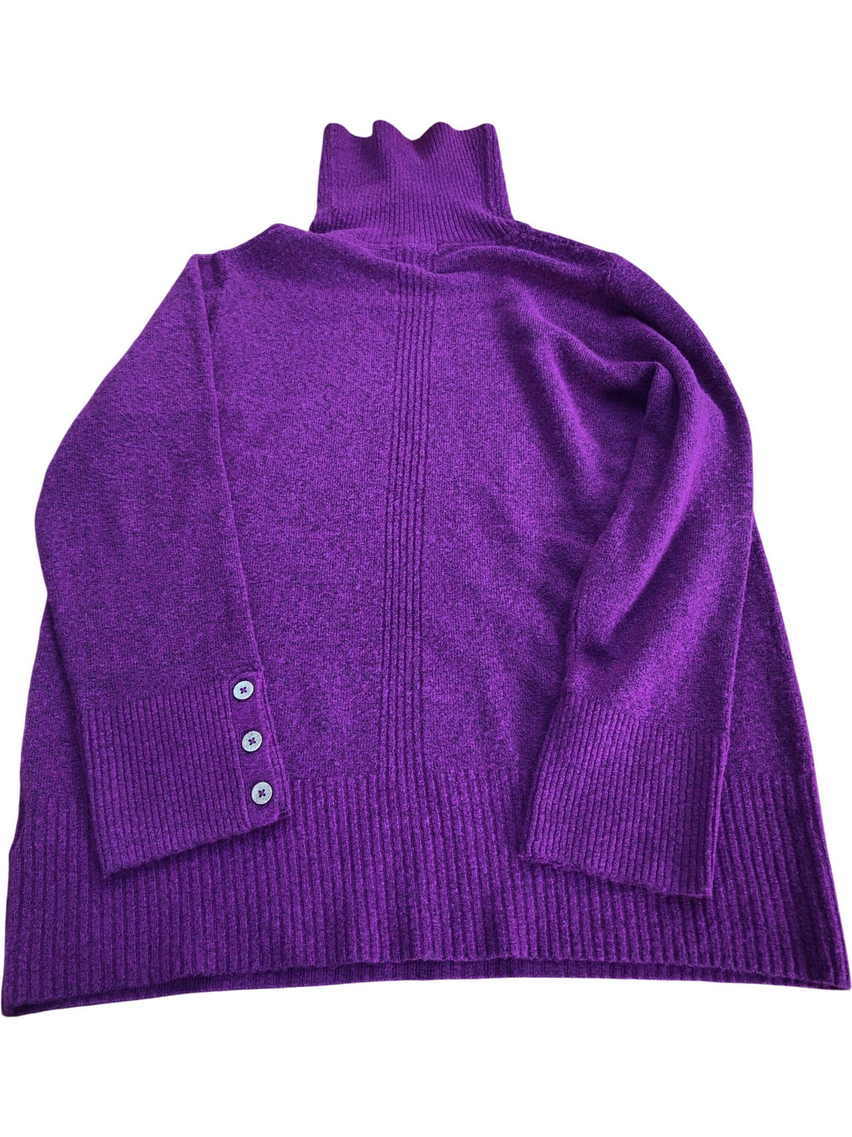 Roll Neck Sweater Size UK18 Women's Purple Knitted Acrylic Blend Jumper